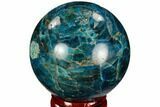 Bright Blue Apatite Sphere - Madagascar #121855-1